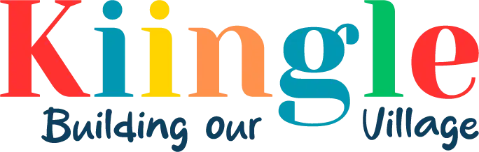 Kiingle logo with the tagline Building our Village for families and local businesses in Zug. helping families discover events and activities for kids in Zug.